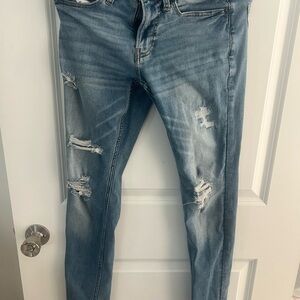 Hollister Light Blue Ripped Skinny Jeans